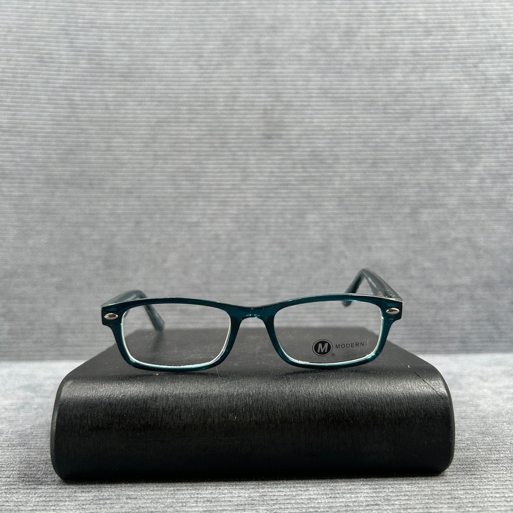 Modern Optical Care Navy Crystal Y2k Eyeglasses Frames Rectangular Navy